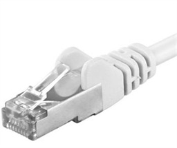 Premiumcord Patch kabel CAT6a S-FTP, RJ45-RJ45, AWG 26 7 0,25m bílá