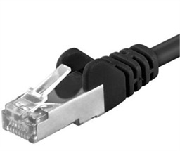 Premiumcord Patch kabel CAT6a S-FTP, RJ45-RJ45, AWG 26 7 0,5m, černá