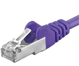 Premiumcord Patch kabel CAT6a S-FTP, RJ45-RJ45, AWG 26 7 0,5m, fialová