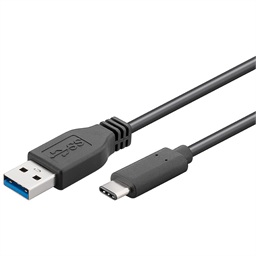 PremiumCord USB-C male - USB 3.0 A Male, černý, 0,5m