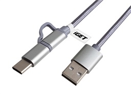 iGET G2V1 - USB kabel Micro USB  USB - C dlouhý pro veškeré mobilní telefony, včetně odolných