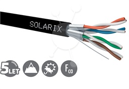 Instalační kabel Solarix CAT6A STP PE Fca 500m cívka venkovní SXKD-6A-STP-PE