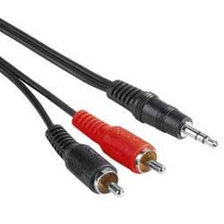 PremiumCord Kabel Jack 3.5mm-2xCINCH M M 3m