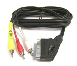 PremiumCord SCART - 3xCINCH 1.5m in out přepínač