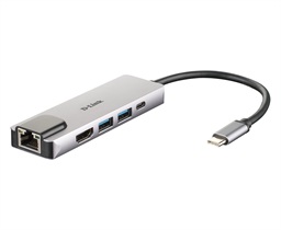 D-Link 5-in-1 USB-C Hub with HDMI Ethernet and Power Delivery