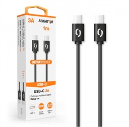 ALIGATOR Datový kabel POWER 3A, USB-C USB-C, černý