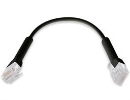 Ubiquiti U-Cable-PATCH-RJ45-BK, Ethernet Patch Kabel, 0,1m (0,22m s konektory), Cat6, černý
