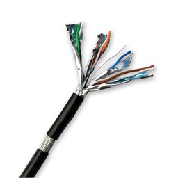 DATACOM S FTP drát CAT7 PE,Fca 100m, plášť černý OUTDOOR