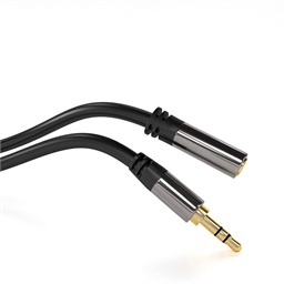 PremiumCord HQ stíněný prodlužovací kabel Jack 3.5mm - Jack 3.5mm M F 1,5m