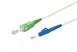 SC APC - LC UPC simplex 9 125 SM 5m arm.bílý 3mm B3 LSZH