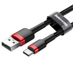 Baseus CATKLF-B91 Cafule Kabel USB-C 3A 1m Red Black