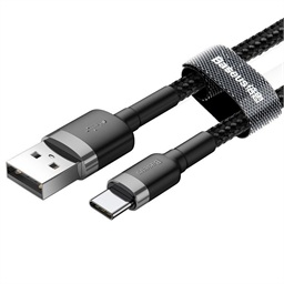 Baseus CATKLF-BG1 Cafule Kabel USB-C 3A 1m Grey Black