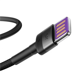 Baseus CATKLF-PG1 Cafule Quick Charging Datový Kabel USB Double Sided to USB 40W 1m Gray Black