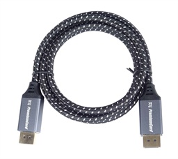 PremiumCord DisplayPort 1.4 přípojný kabel, kovové a zlacené konektory, 1,5m
