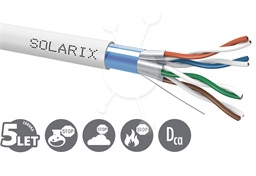 Instalační kabel Solarix CAT6A FFTP LSOH Dca-s2,d2,a1 500m cívka SXKD-6A-FFTP-LSOH