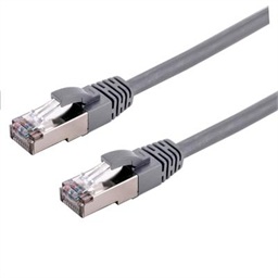 Kabel C-TECH patchcord Cat6a, S FTP, šedý, 0,25m