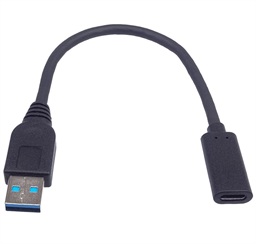 PremiumCord Adaptér USB 3.0 A samec - USB-C samice, USB 3.2 GEN2, 3A, 20cm