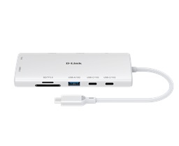 D-Link 10-in-1 USB-C Hub with HDMI x2 USB-C x2, USB A x2 Ethernet Card Reader Power Delivery