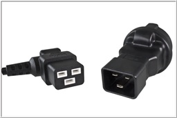 PremiumCord Adaptér IEC C20 M - SCHUKO CEE 7 3 F