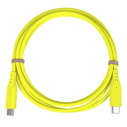 PremiumCord silikonový USB-C 60W, žlutý, 1.5m
