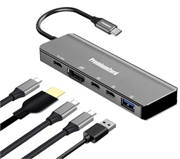 PremiumCord adaptér USB-C na HDMI+USB A+USB C+PD