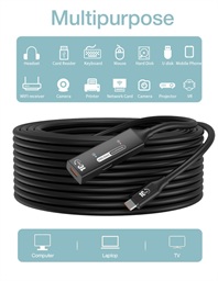 PremiumCord USB-C repeater + kabel USB-C, 10m