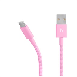 Beats USB-A USB-C Woven Cable (1.5m)- Power Pink
