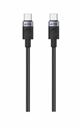 TEXTILNÍ KABEL USB-C USB-C 1,5M, USB 2.0 ČERNÝ