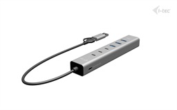 i-tec USB-C USB-A Metal HUB 6 port (3x USB-C, 3x USB-A), LAN, Power Delivery 85W