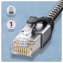 AXAGON ADE-AM15, USB-A Gigabit Ethernet adaptér s integrovaným síťovým CAT6 kabelem RJ-45 (1,5m)